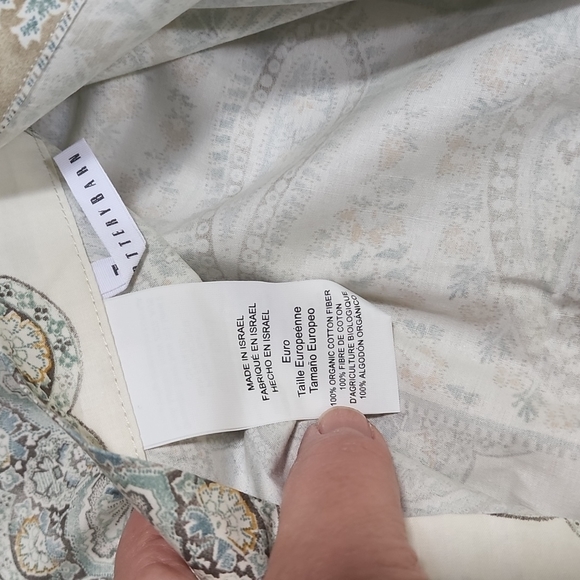 Pottery Barn Organic Cotton Euro Shams (3) - Picture 4 of 4